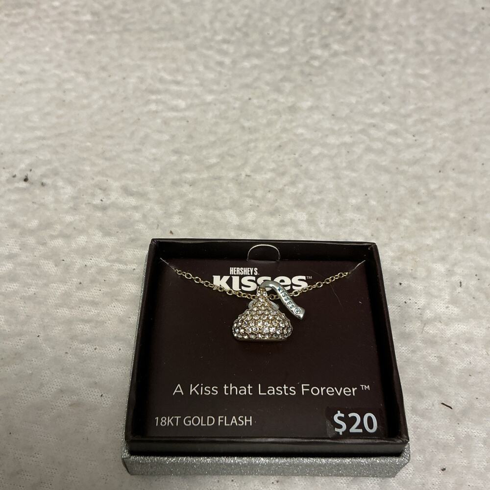 hersheys kiss necklace 18K Gold Flash NWT 3594